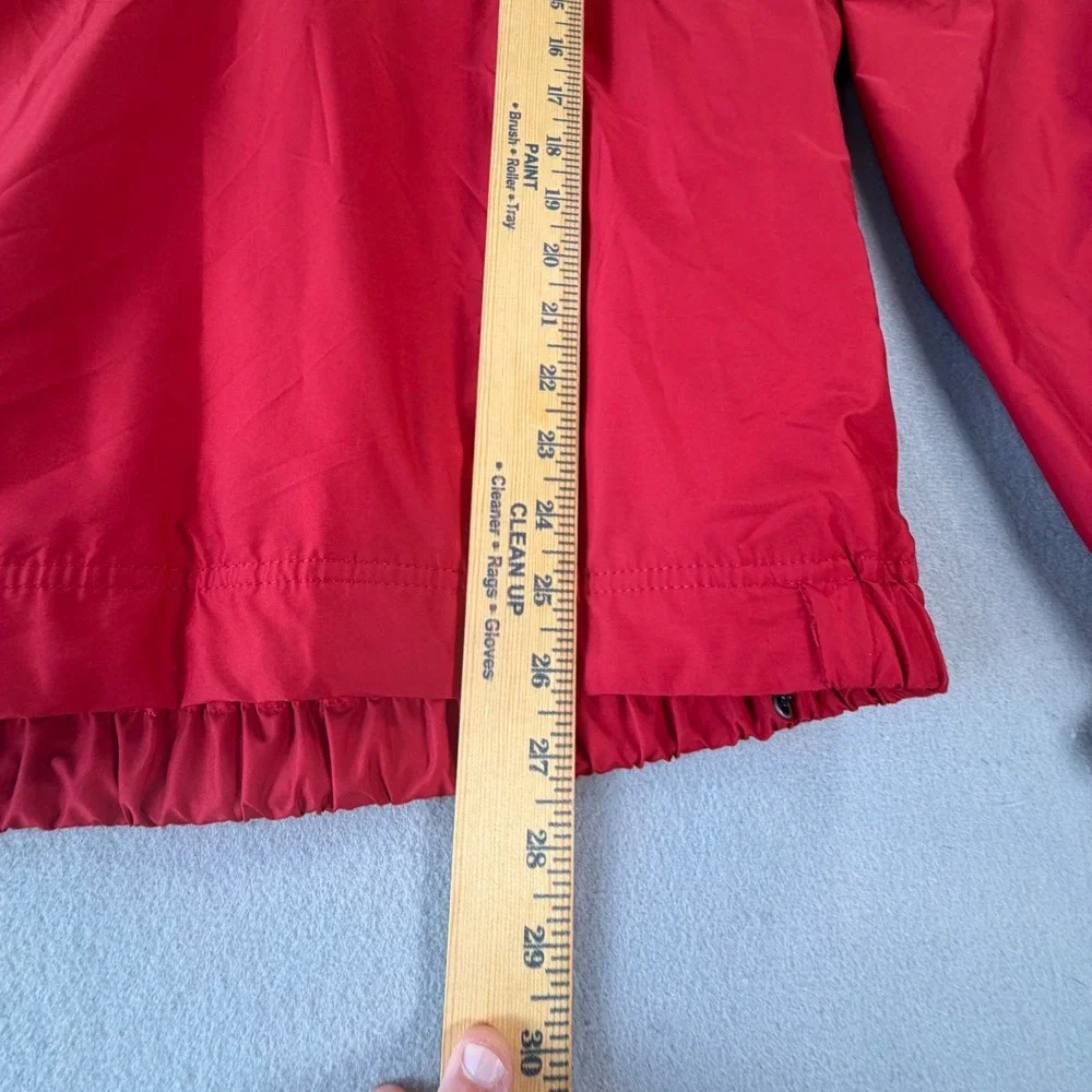Cutter & Buck CB WeatherTec Red Windbreaker Pullover Jacket Mens Medium V-Neck